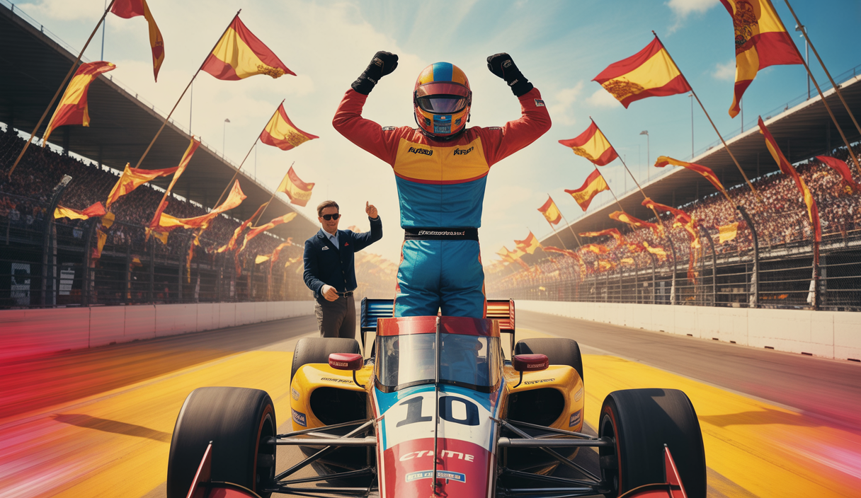 Alex Palou célèbre sa victoire à l'Indy 500 2025