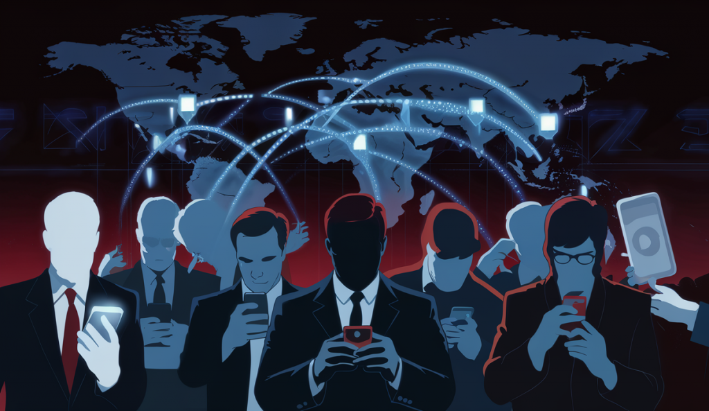 Image illustrant les enjeux géopolitiques contemporains vus à travers les réseaux sociaux