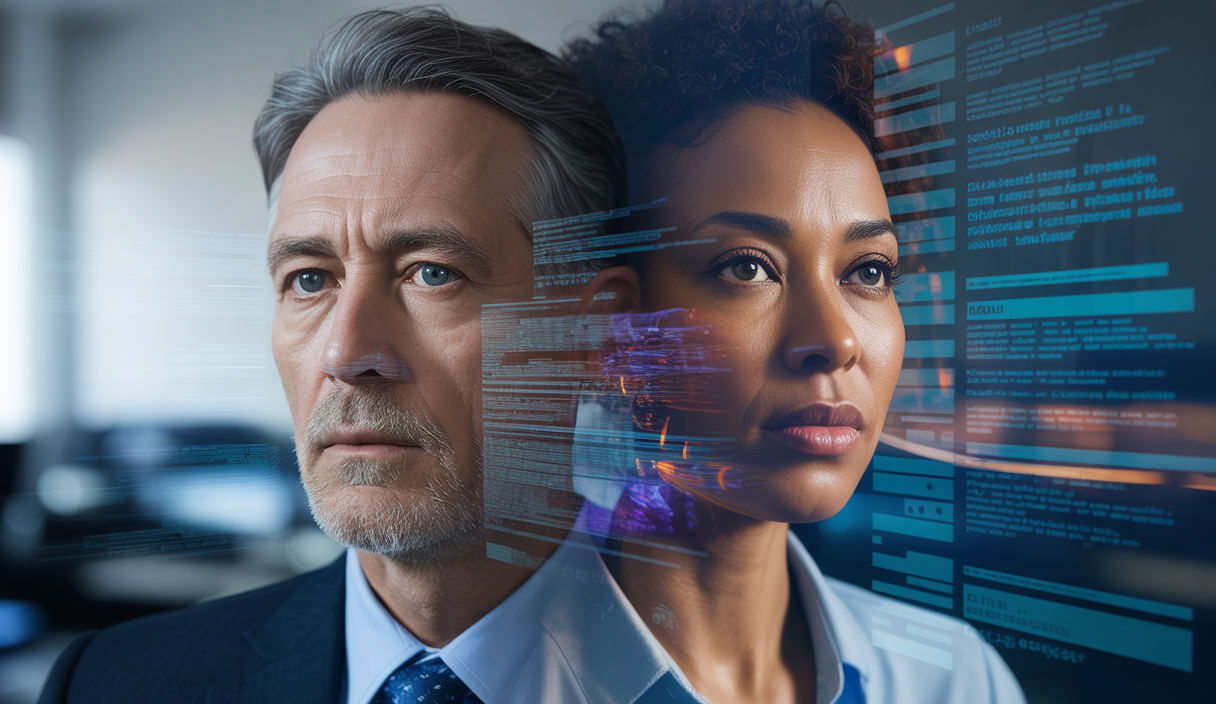 Illustration représentant les enjeux éthiques et les risques de sécurité liés aux avancées de l'intelligence artificielle en 2025, avec une balance symbolique entre innovation et précaution.