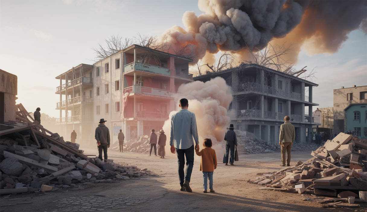 Image captivante illustrant la situation actuelle à Gaza.
