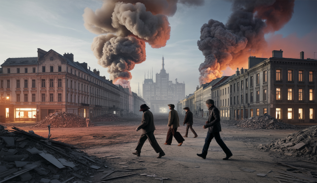 Destruction et chaos suite à une frappe aérienne en Ukraine