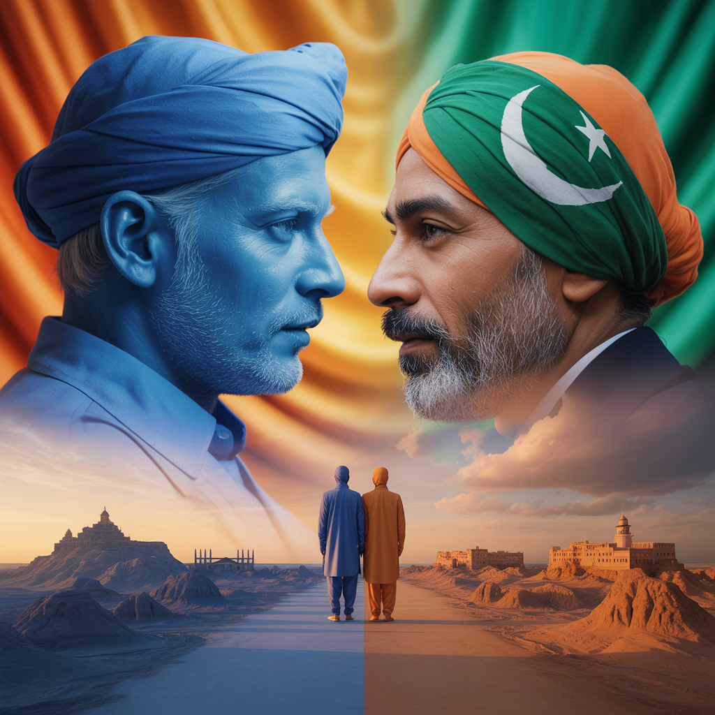 Représentation des tensions indo-pakistanaises avec une touche humanitaire et diplomatique