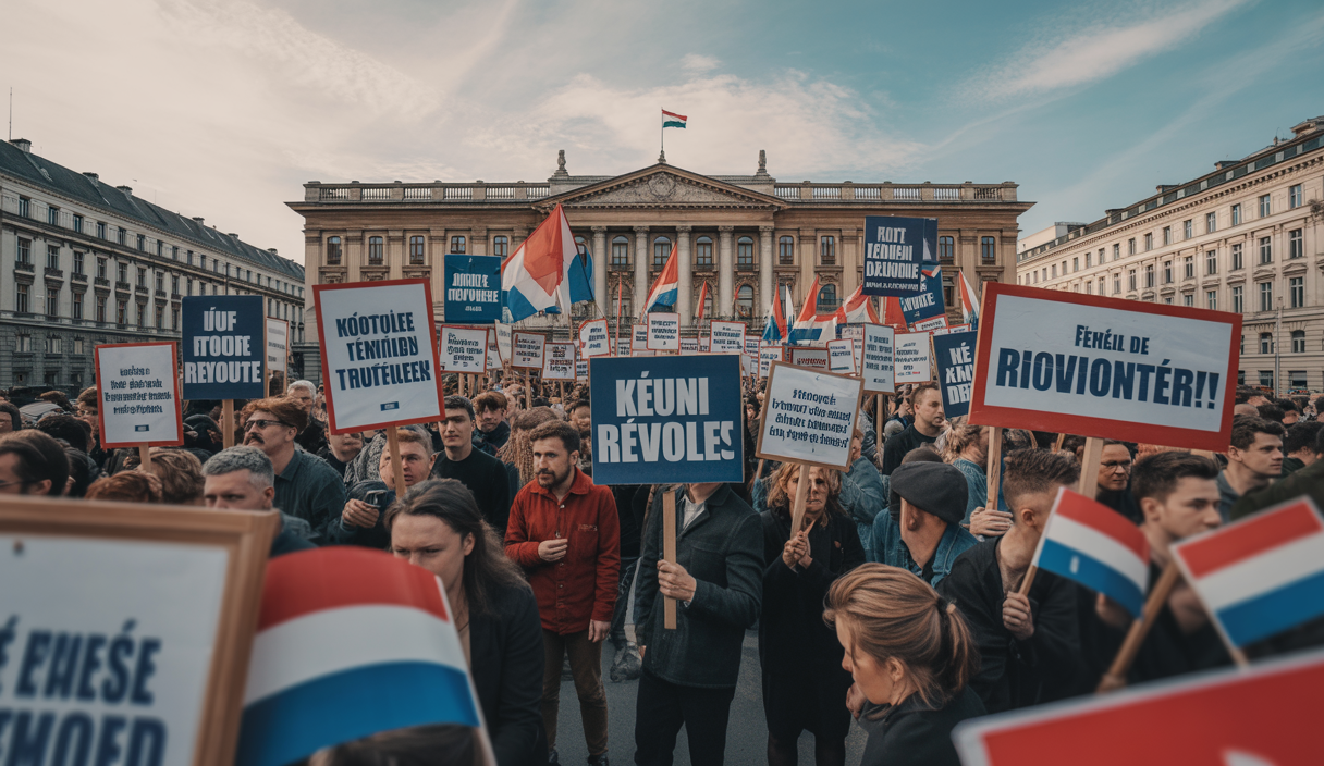 Manifestation en Hongrie contre Viktor Orbán avec tensions politiques