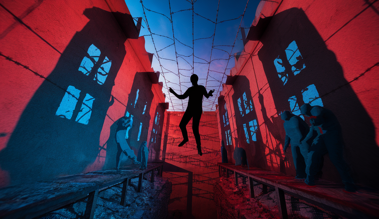 Représentation visuelle de la crise des droits de l'homme à Gaza