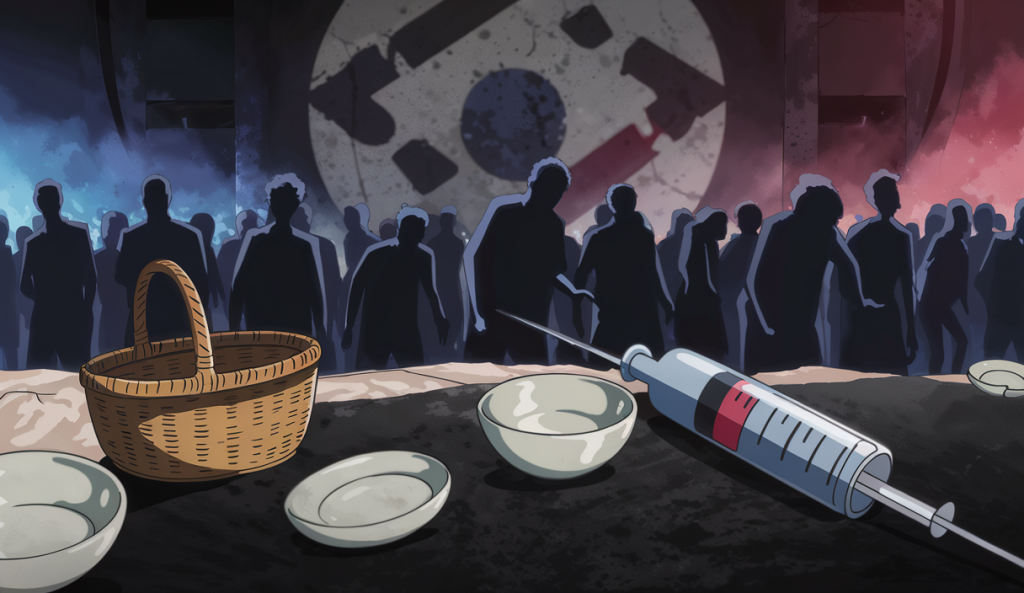 Illustration symbolisant la crise humanitaire et sanitaire mondiale