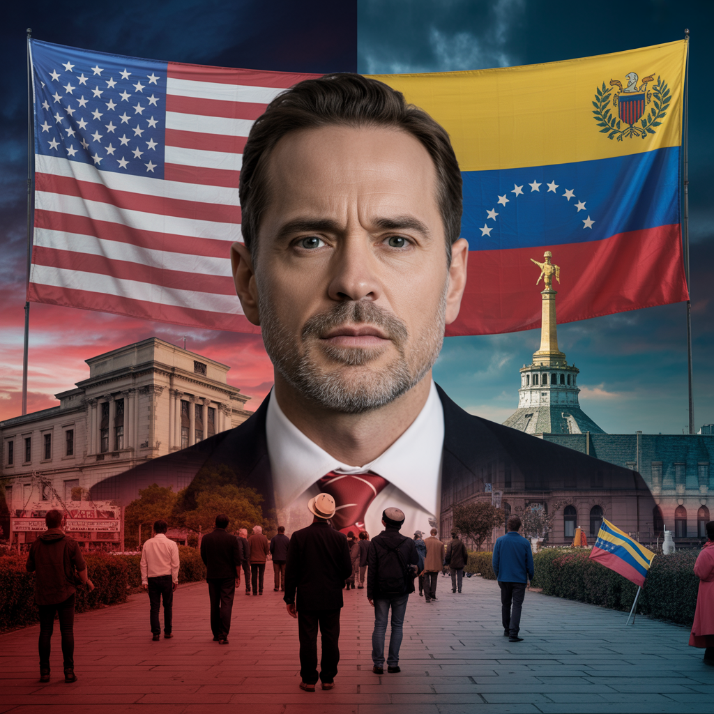 Illustration de la crise politique et humanitaire au Venezuela et l'intervention des États-Unis