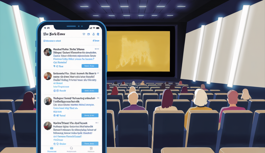 Illustration représentant les tendances culturelles et cinématographiques vues à travers le prisme des réseaux sociaux