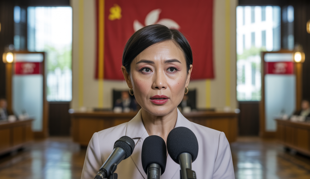 Conférence de presse de la Ligue des Sociaux-Démocrates de Hong Kong annonçant sa dissolution sous forte pression politique