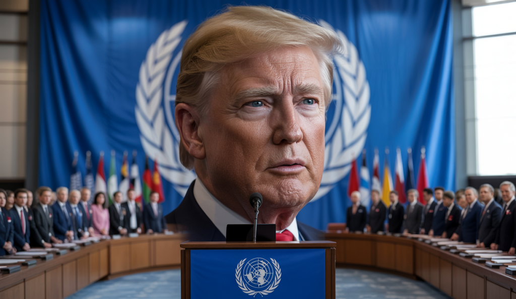 Donald Trump lors du sommet de l'OTAN 2025 à La Haye, entouré de représentants des pays membres, annonçant un accord sur l'augmentation des dépenses militaires à 5 % du PIB