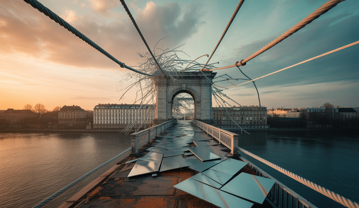 Effondrement dramatique d'un pont métallique en Inde, mettant en lumière les enjeux de sécurité des infrastructures.