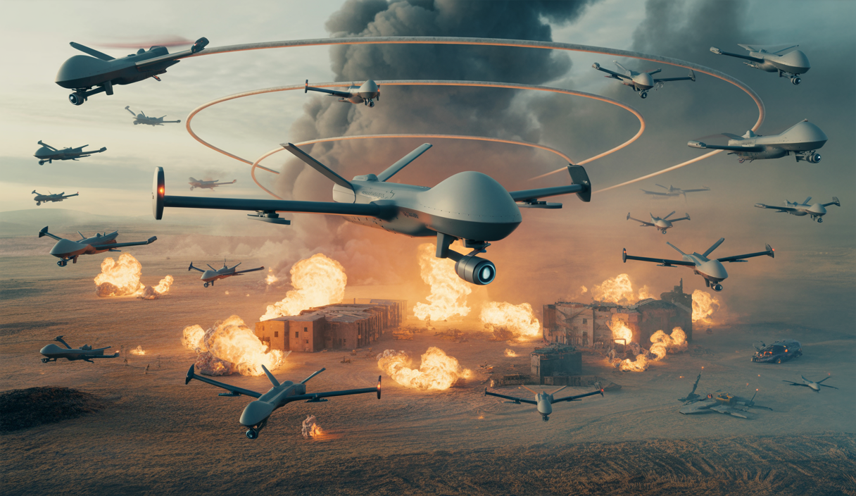 Attaque massive de drones ukrainiens sur bases russes