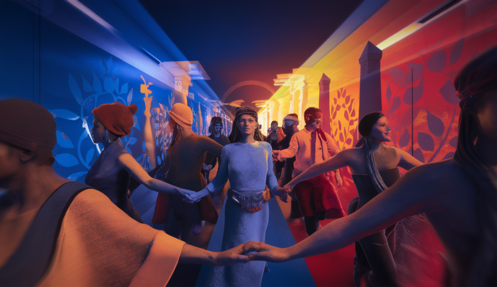 Illustration vibrant des événements culturels et commémorations du 4 mai 2025