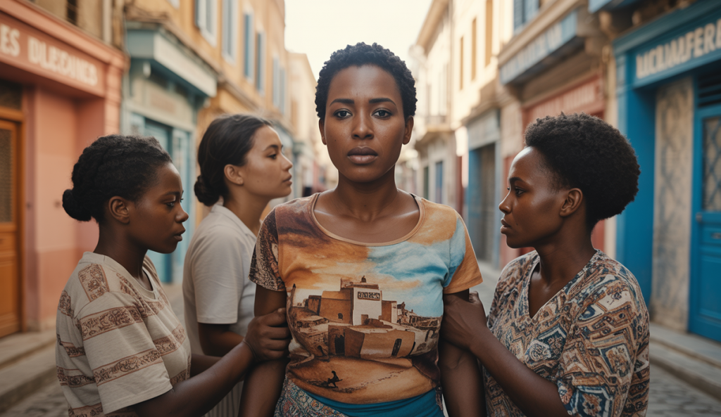 Femme algérienne participant à un mouvement social contre le harcèlement de rue
