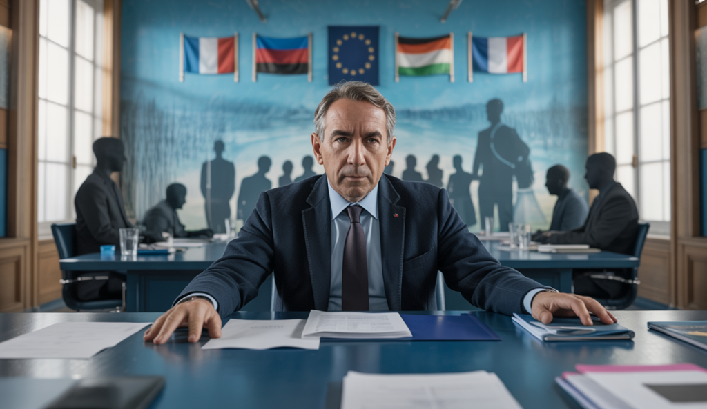François Bayrou lors d'une réunion à Matignon préparant la relance du dialogue social après l'échec du conclave sur la réforme des retraites en France