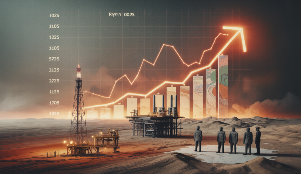 Graphique illustrant la hausse des prix du pétrole à leur plus haut niveau depuis cinq mois en raison des frappes américaines en Iran et des tensions géopolitiques au Moyen-Orient.