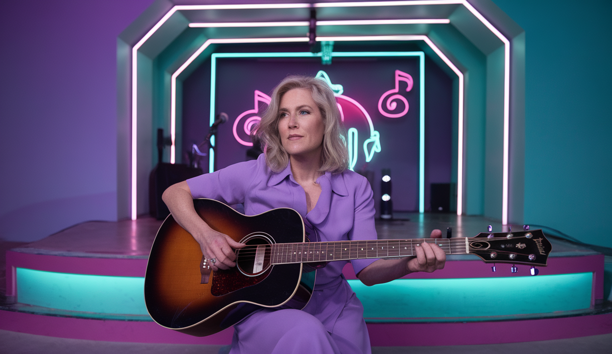 Portrait vibrant de Jill Sobule dans une ambiance des années 90, théâtre de l'impact émotionnel de sa musique.