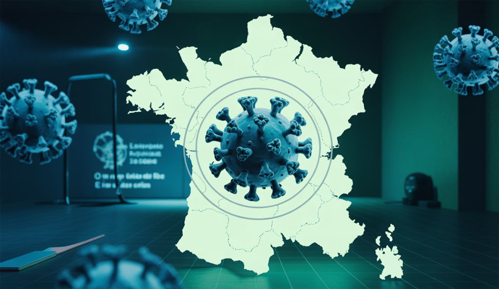 Représentation visuelle du variant Covid-19 NB.1.8.1 en France