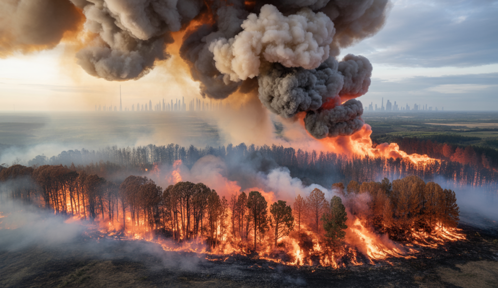 Incendies au Canada causant pollution transfrontalière
