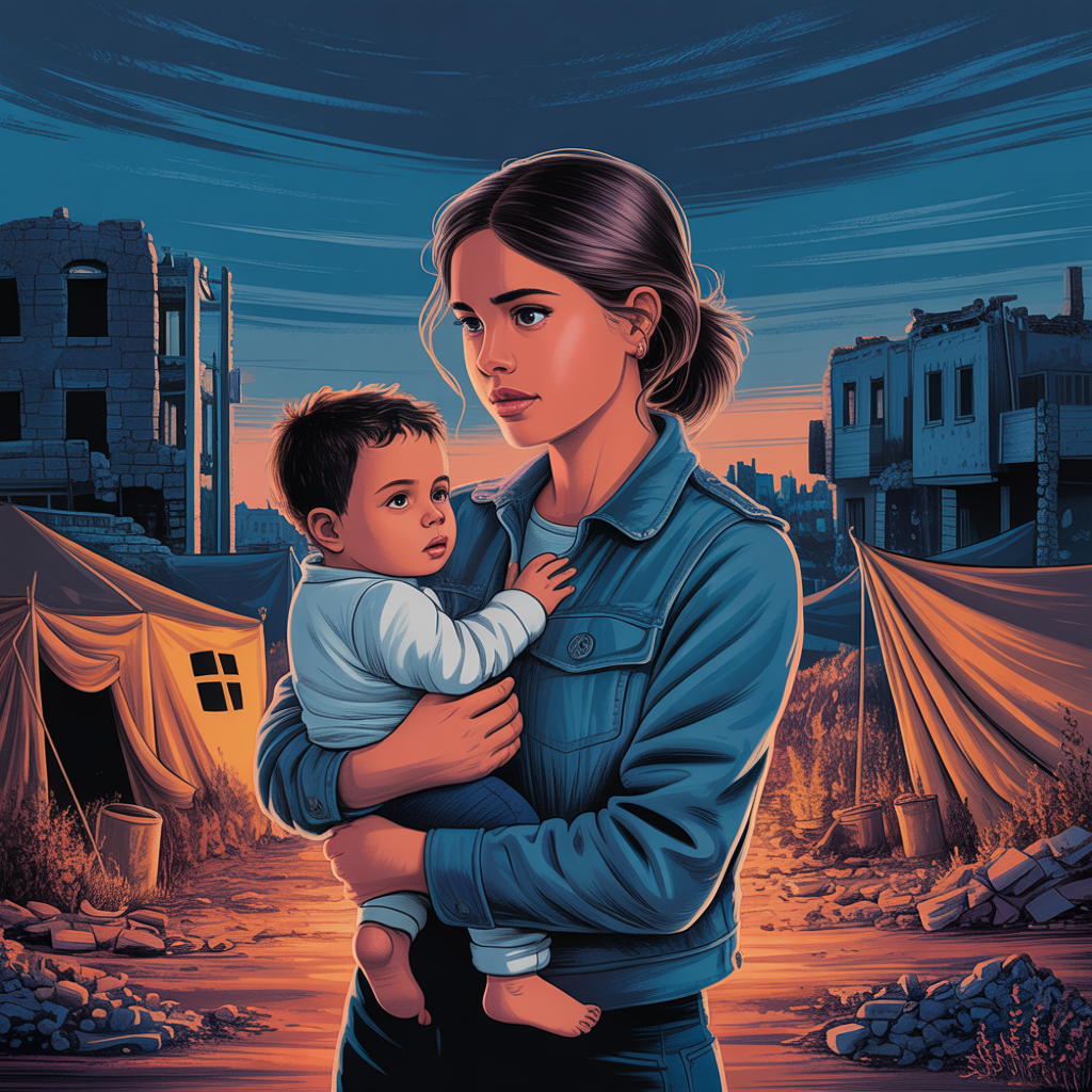 Scène évocatrice des défis humanitaires à Gaza en 2025