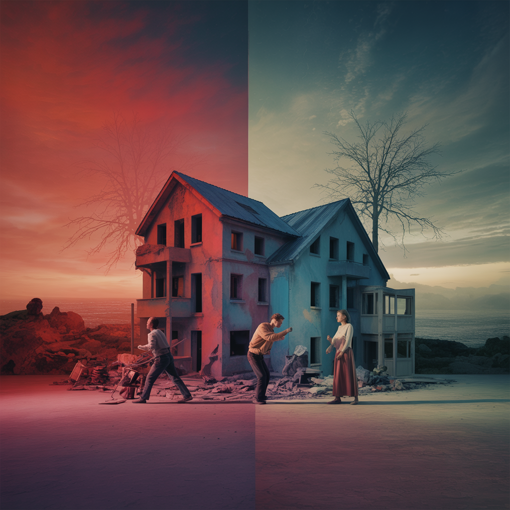 Illustration émotionnelle des impacts humanitaires des frappes à Gaza