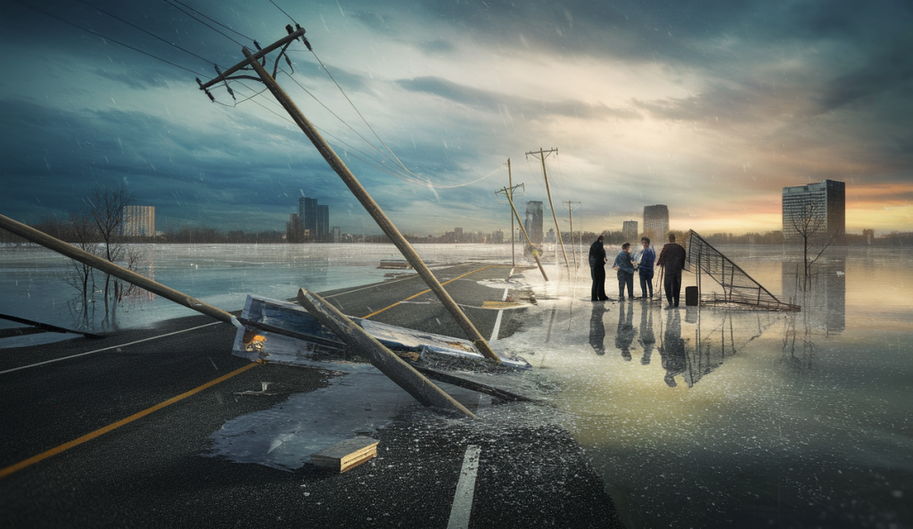 Illustration des impacts des orages de grêle sur les infrastructures et la vie quotidienne