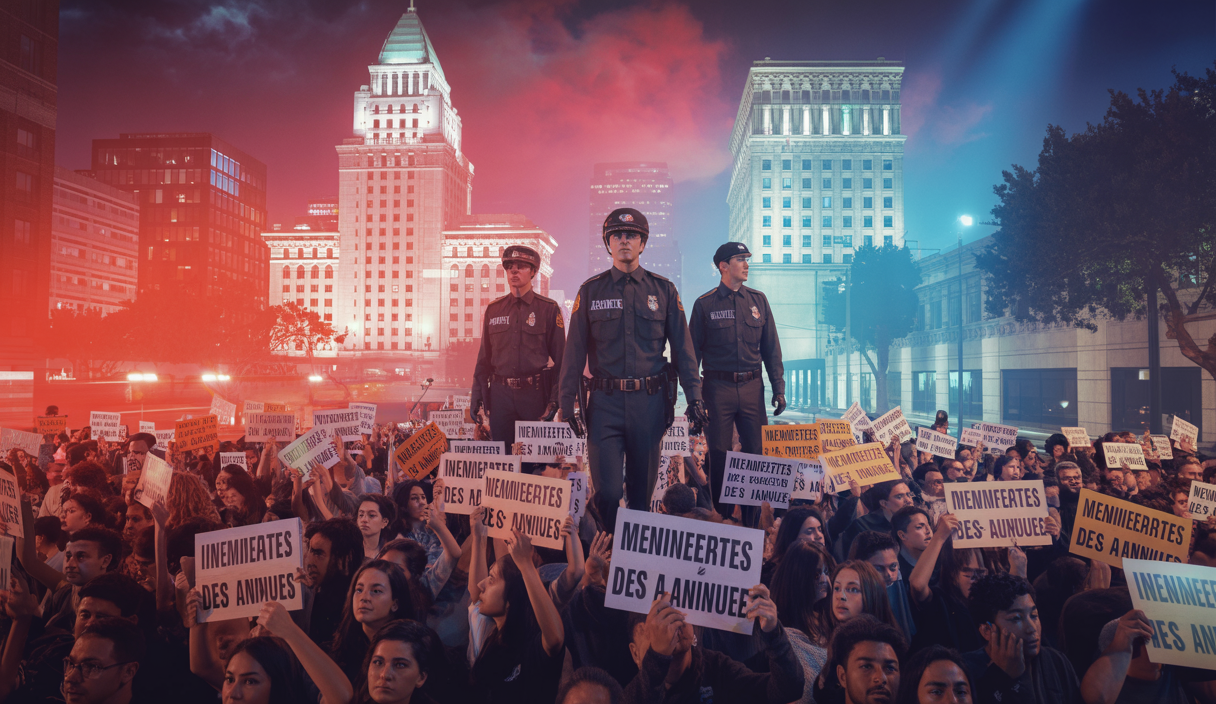 Manifestations à Los Angeles contre les raids de l'ICE avec la Garde nationale déployée