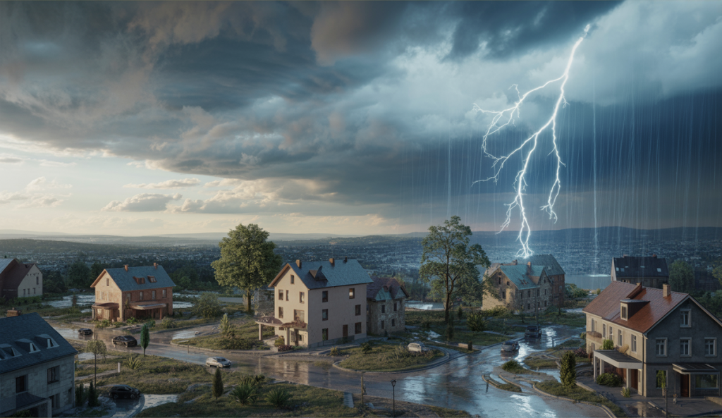Orages violents en France causant des dégâts importants