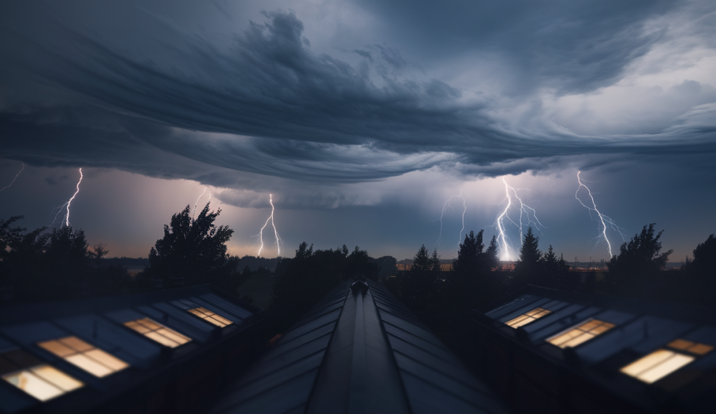 Image vibrant de contrastes illustrant les orages et le climat en mutation