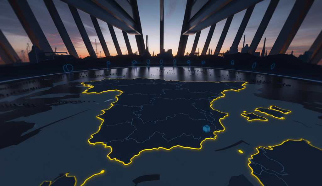 Illustration d'une panne d'électricité impactant l'économie en Espagne et au Portugal