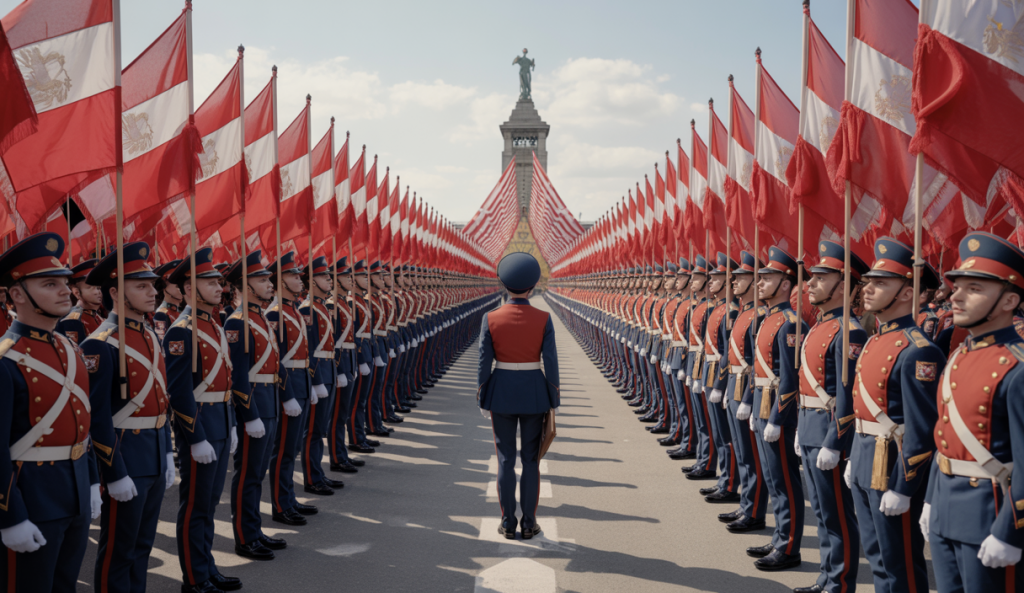 Une parade mondiale célébrant les 80 ans de la victoire sur l'Allemagne nazie, fusionnant mémoire et enjeux géopolitiques.