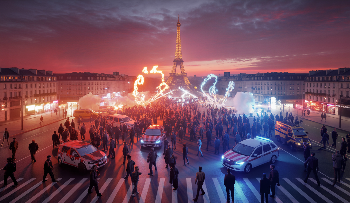 Affrontements à Paris après la victoire du PSG