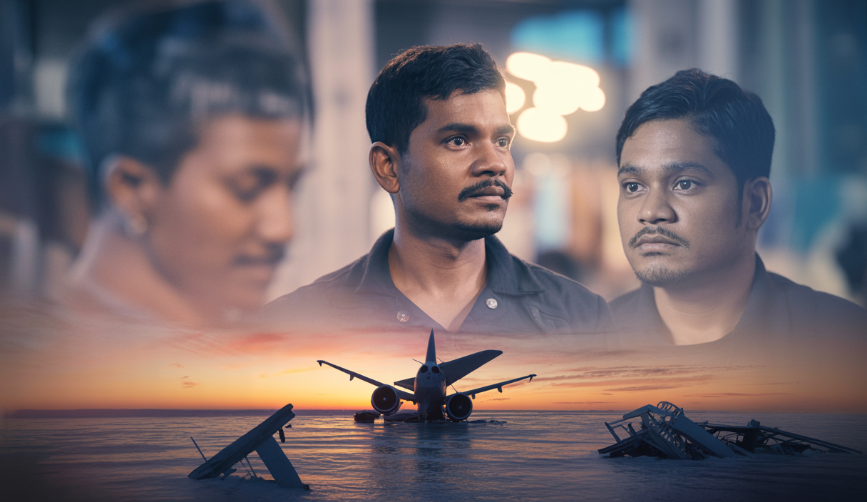 Unique survivant du crash aérien d'Air India 171 exprimant résilience et survie.
