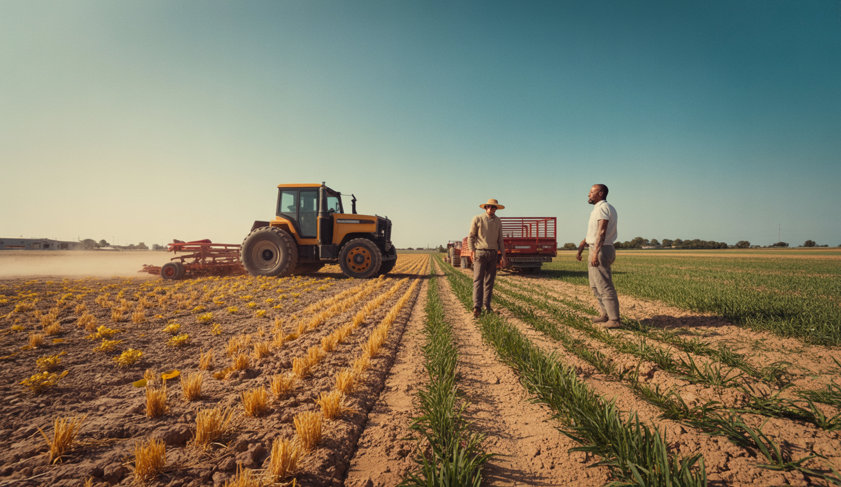 La sécheresse historique dans le Nord de la France, menaçant les cultures agricoles en 2025.