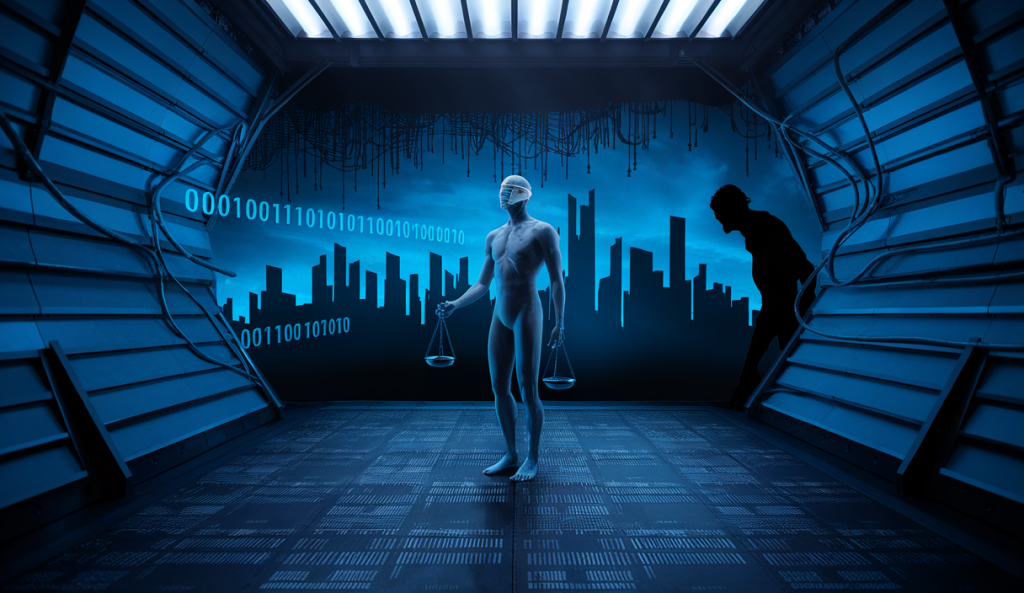 Personnification visuelle des enjeux de sécurité et de justice en 2025