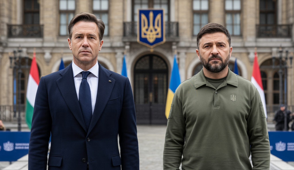 Sommet de l'OTAN à La Haye, dirigeants discutant du soutien accru à l'Ukraine face à l'agression russe