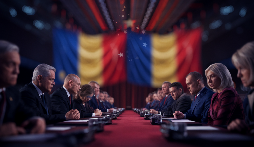 Illustration des élections présidentielles roumaines avec tensions politiques