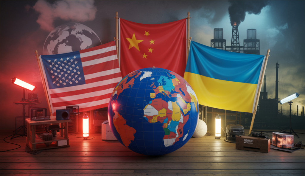 Image symbolisant les tensions géopolitiques mondiales en 2025