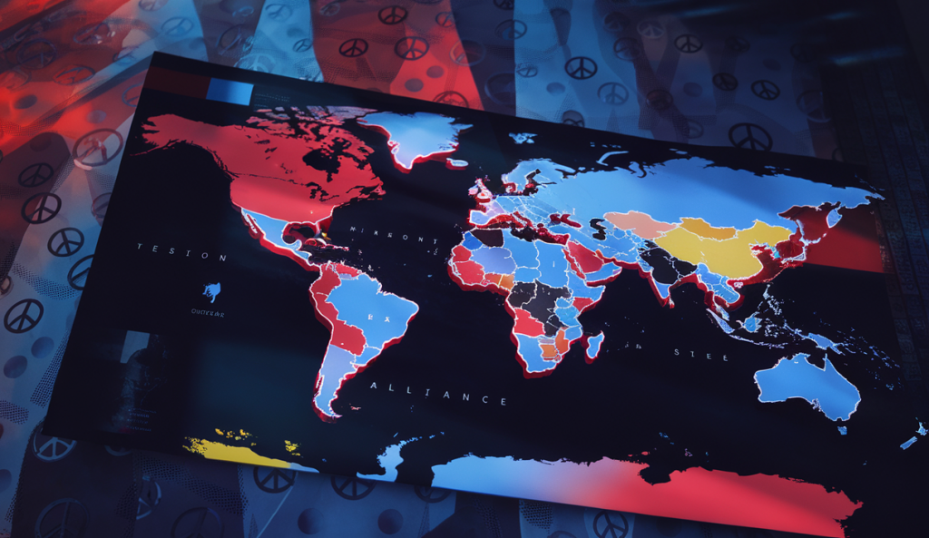 Représentation visuelle des tensions géopolitiques majeures en 2025