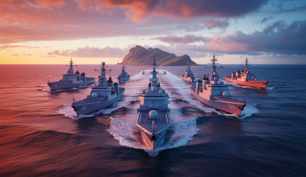 Image évocatrice des tensions militaires autour de Taïwan