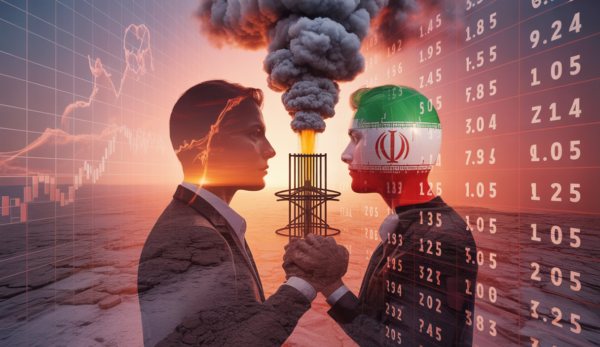 Illustration des tensions géopolitiques entre Israël et l'Iran impactant le marché du pétrole