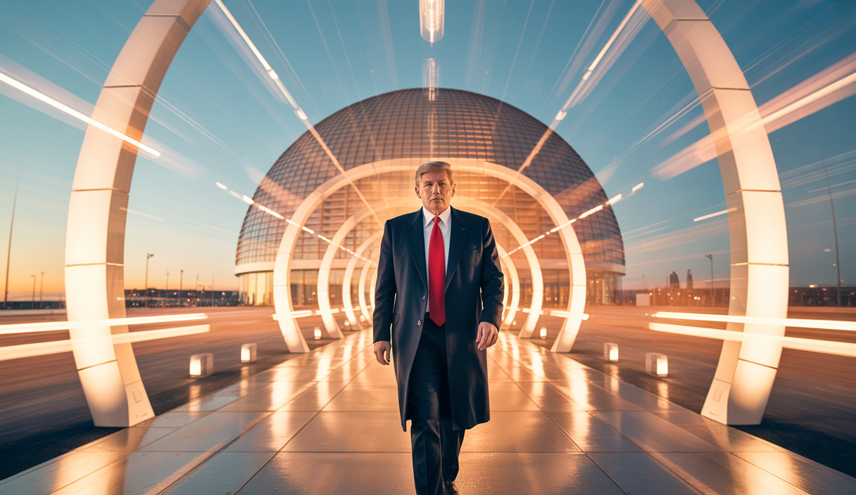 Illustration du projet Golden Dome de Donald Trump, un bouclier anti-missiles ambitieux