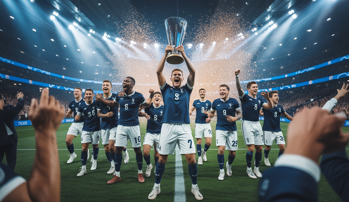 Célébration de la victoire de Tottenham contre Manchester United en finale de la Ligue Europa